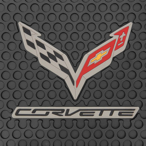 Chevy Corvette C7 2014-2019 Signature Rubber Floor Mats with Logo