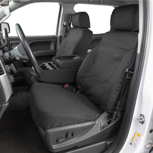 Protect your truck or SUV with our waterproof custom seatsaver. Designed with a smooth and durable finish these seat covers are custom patterned in our seatsaver seat cover design. Custom fit for a relaxed fit, machine washable, airbag safe, and full seat coverage. Secures with in between seat pillows and straps to keep from moving getting in and out of the vehicle.