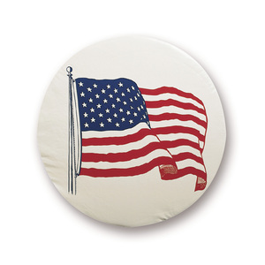 Prevent harsh UV rays and weather from deteriorating your motorhome spare tire. Our Patriotic spare tire covers are UV and cold crack treated for lasing performance. Designed to show your national pride our Polar White US Flag Spare Tire Covers send a message loud and clear what your values are.