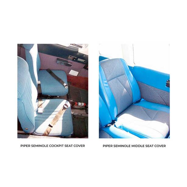 Piper Seminole Aircraft Sheepskin Seat Covers