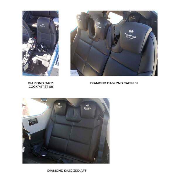 Diamond DA62 Aircraft Sheepskin Seat Covers