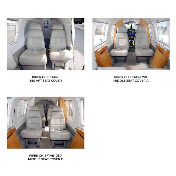 Piper Chieftan 350 Aircraft Sheepskin Seat Covers