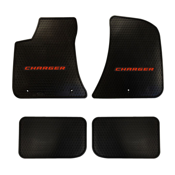 Dodge Charger 2011-On Signature Rubber® Floor Mats with Red Logo