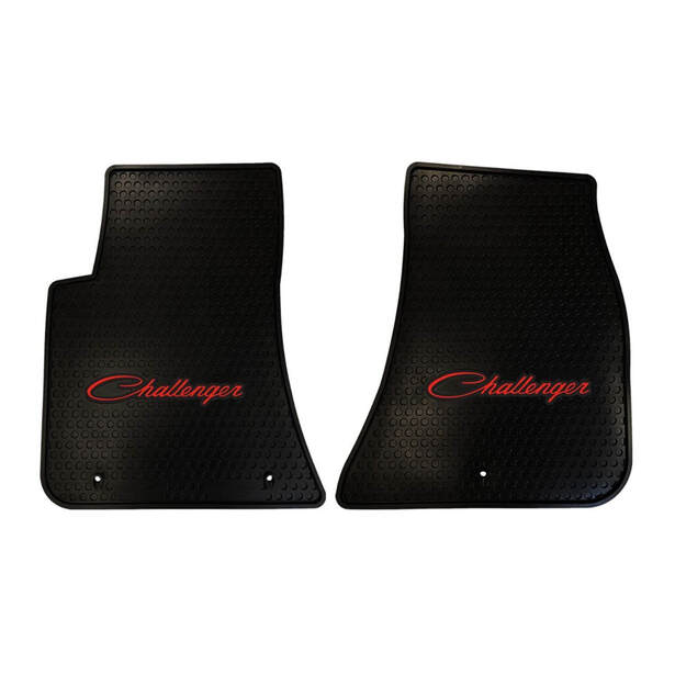 Dodge Challenger 2011-On Signature Rubber® Floor Mats with Red Logo