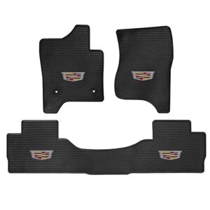 Cadillac Escalade 2015-2020 Signature Rubber® Floor Mats with Cadillac Crest