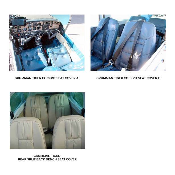 Grumman Tiger Aircraft Sheepskin Seat Covers