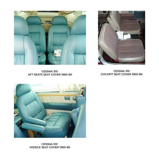 Cessna C310 Aircraft Sheepskin Seat Covers