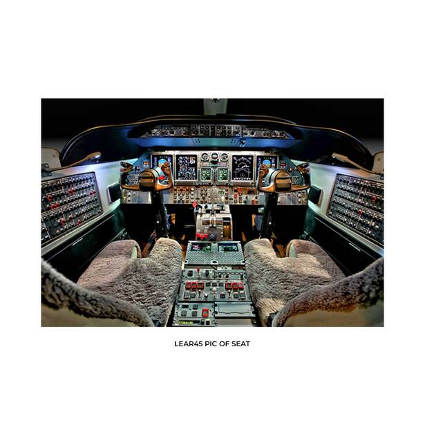 LearJet 45 Aircraft Sheepskin Seat Covers