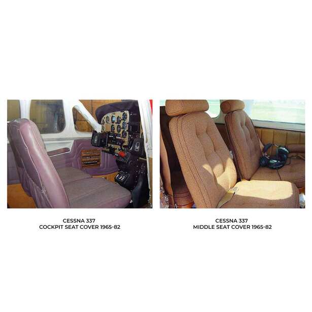 Cessna C337 Skymaster Aircraft Sheepskin Seat Covers