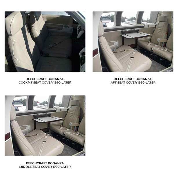 Beechcraft Bonanza Aircraft Sheepskin Seat Covers