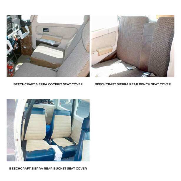 Beechcraft Sierra Aircraft Sheepskin Seat Covers