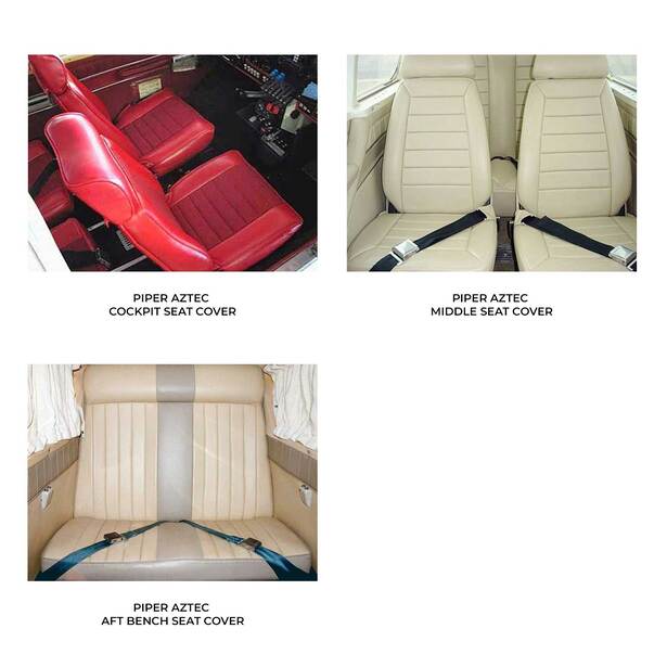 Piper Aztec Aircraft Sheepskin Seat Covers