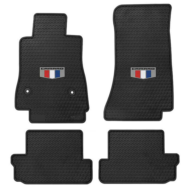 Chevy Camaro 2016-On Signature Rubber® Floor Mats with Camaro Crest