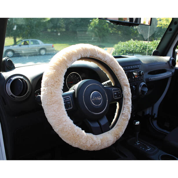 Sheepskin Steering Wheel Cover