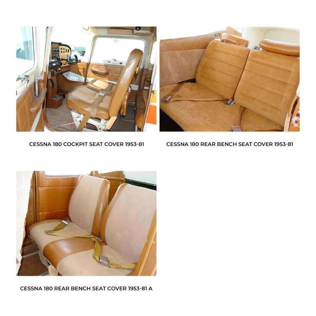 Cessna C180  Aircraft Sheepskin Seat Covers