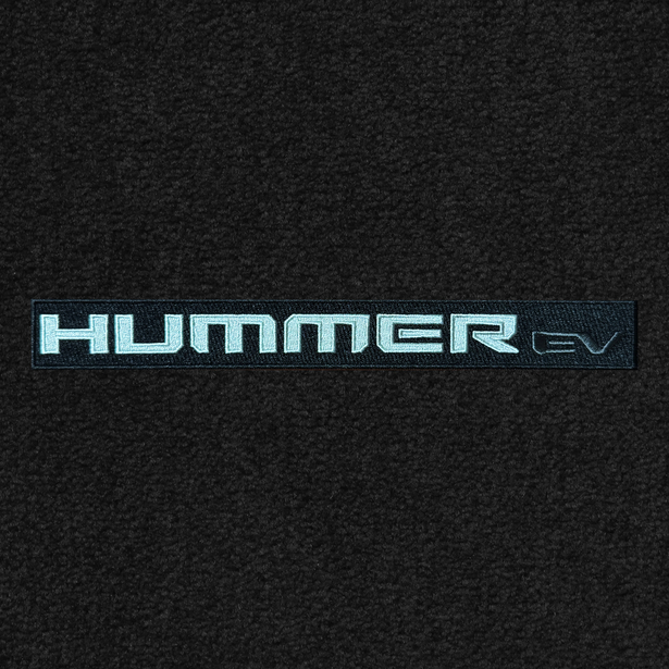 HummerEV Word Silver On Black (2023-ON) Applique