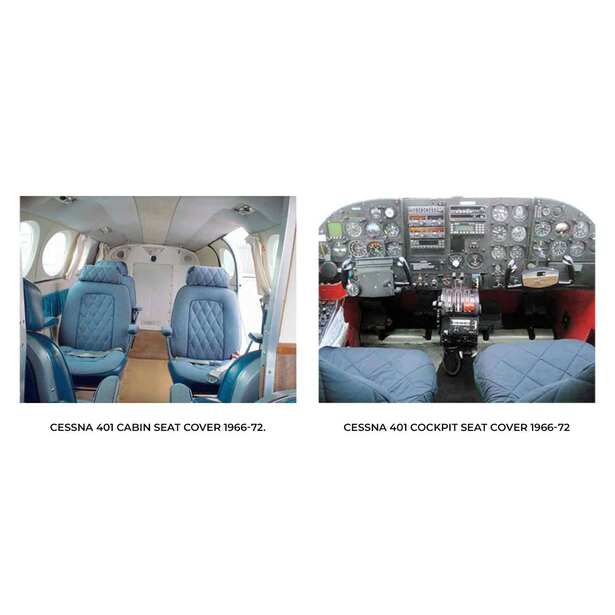 Cessna C401 Aircraft Sheepskin Seat Covers