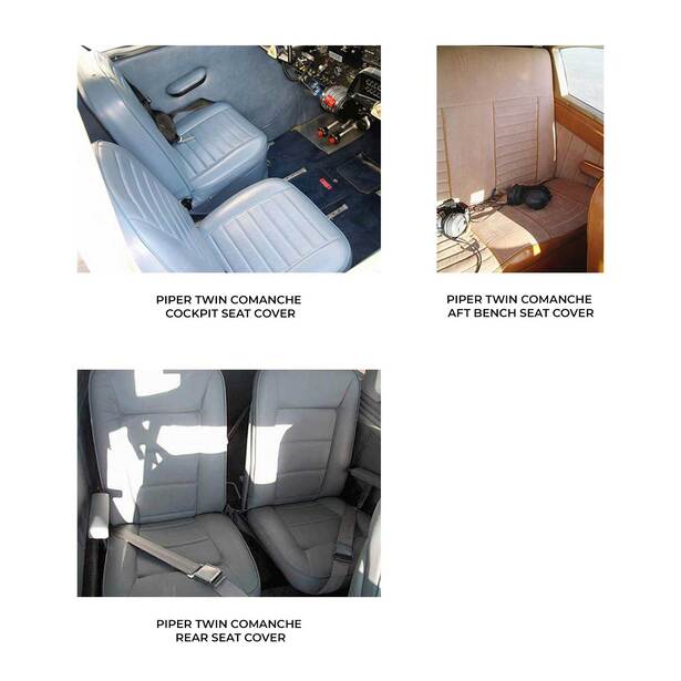 Piper Twin Comanche Aircraft Sheepskin Seat Covers