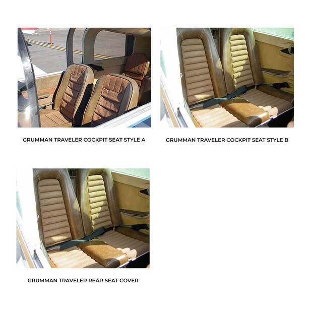 Grumman Traveler Aircraft Sheepskin Seat Covers