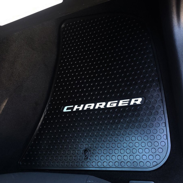 Dodge Charger 2011-On Signature Rubber® Floor Mats with Silver Logo