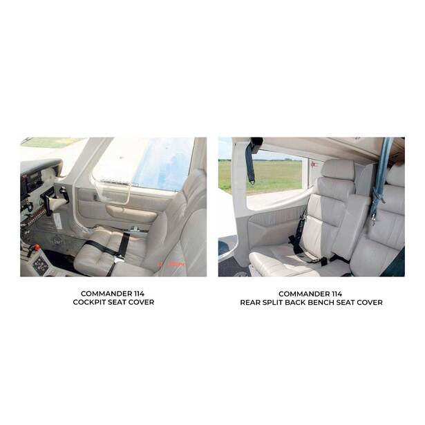 Commander 100 Series Aircraft Sheepskin Seat Covers
