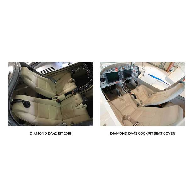 Diamond DA42 Series Aircraft Sheepskin Seat Covers