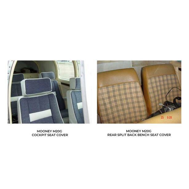 Mooney M20G Statesman Aircraft Sheepskin Seat Covers