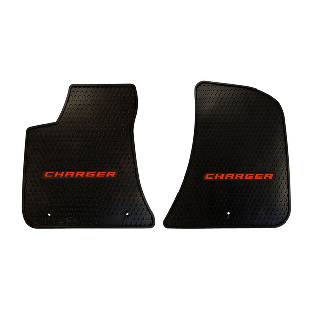 Dodge Charger 2011-On Signature Rubber® Floor Mats with Red Logo