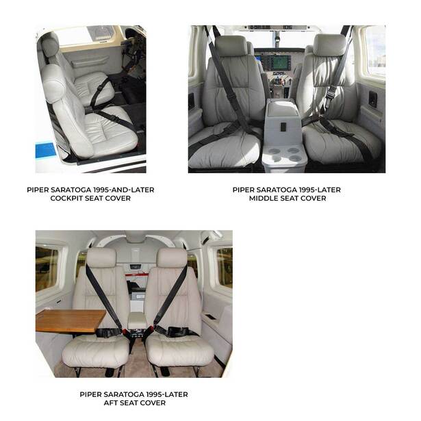 Piper Saratoga Aircraft Sheepskin Seat Covers
