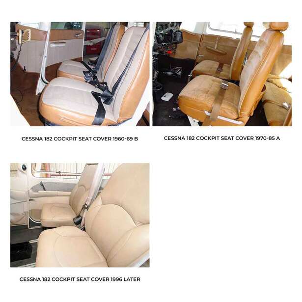 Cessna C182 Skylane Aircraft Sheepskin Seat Covers