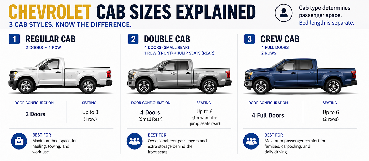 Chevrolet Cab Sizes Explained