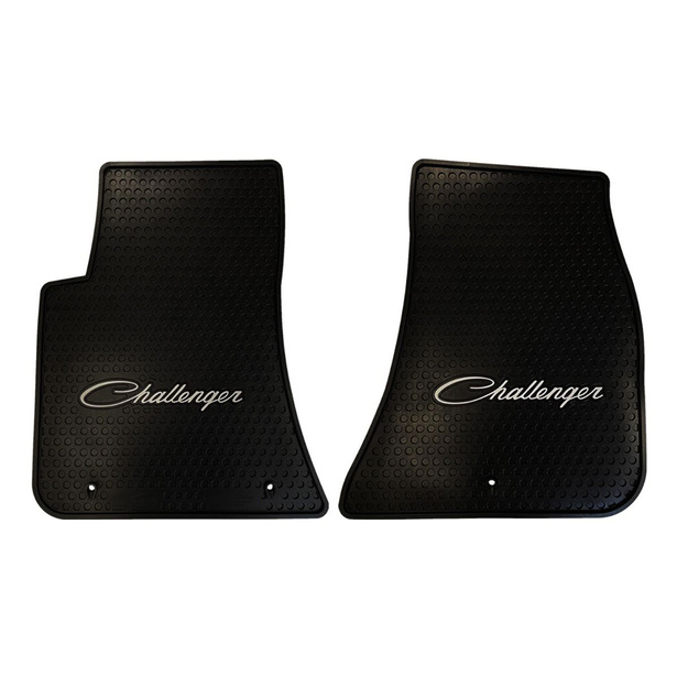Dodge Challenger 2011-On Signature Rubber® Floor Mats with Silver Logo