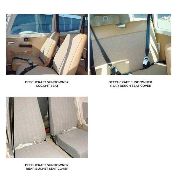 Beechcraft Sundowner Aircraft Sheepskin Seat Covers