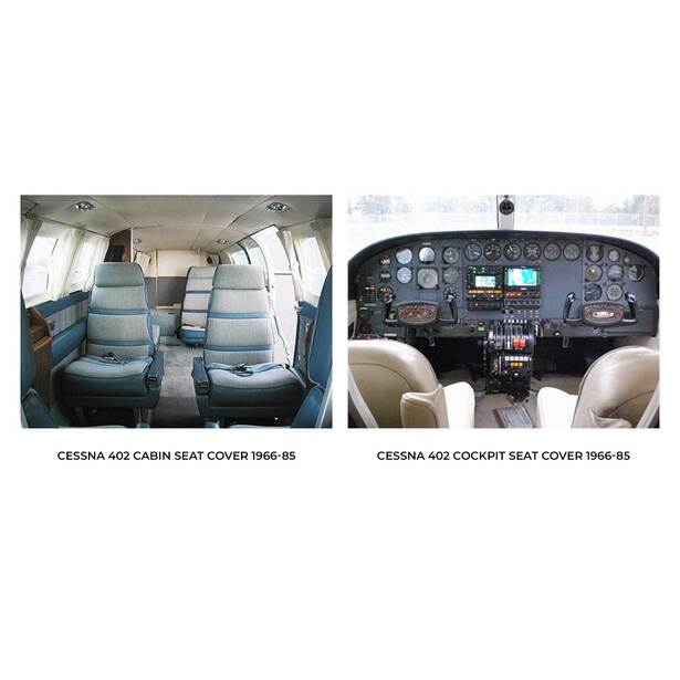 Cessna C402 Aircraft Sheepskin Seat Covers