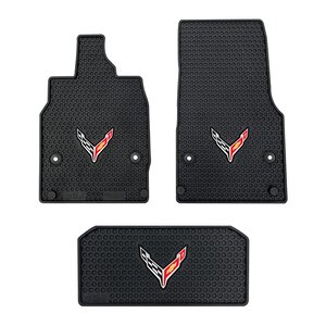 Chevy Corvette C8 2020-On Signature Rubber® Floor Mats with Logo