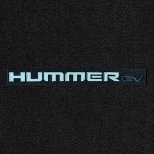 HummerEV Word Silver On Black (2023-ON) Applique