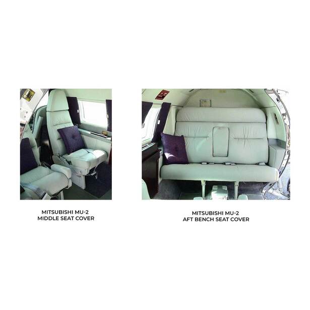 Mitsubishi MU-2 Aircraft Sheepskin Seat Covers