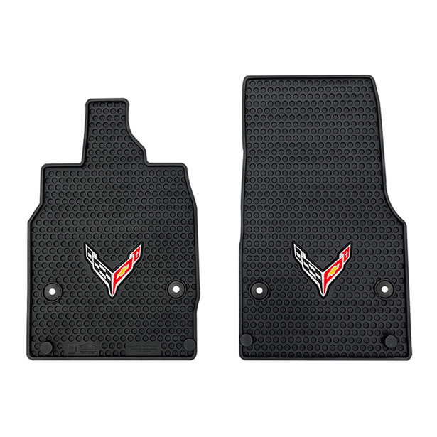 Chevy Corvette C8 2020-On Signature Rubber® Floor Mats with Logo