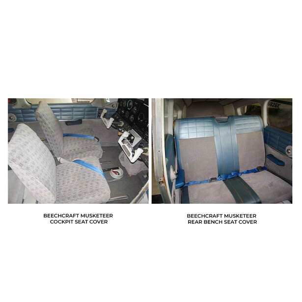 Beechcraft Musketeer Aircraft Sheepskin Seat Covers