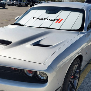 Upgrade your Dodge Challenger with the best custom sun shade made for your exact Challenger windshield. This official MOPAR licensed version includes the Dodge Red Stripes logo for that added touch of AWESOME; however we do have other <a href="https://www.covercraft.com/c/sunscreens">custom car sun shades</a> without the logo. Protect your interior from fading and cracking with our premium sun shades designed to reflect, insulate, and keep your vehicle cooler.