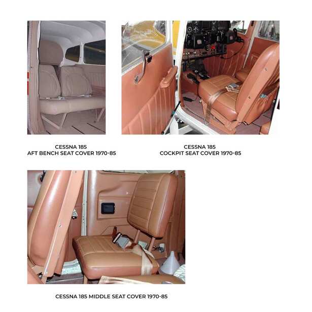 Cessna C185 Skywagon  Aircraft Sheepskin Seat Covers