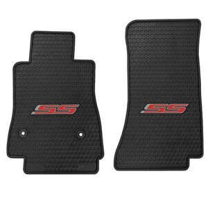 These are no ordinary floor mats. Resisting everything from dirt, rain, or snow to beverage spills, our Camaro SS floor mats fit perfectly in the floor well and sport the trademark red "SS" logo. The durable rubber vinyl material resists damage and wear and tear for many years.