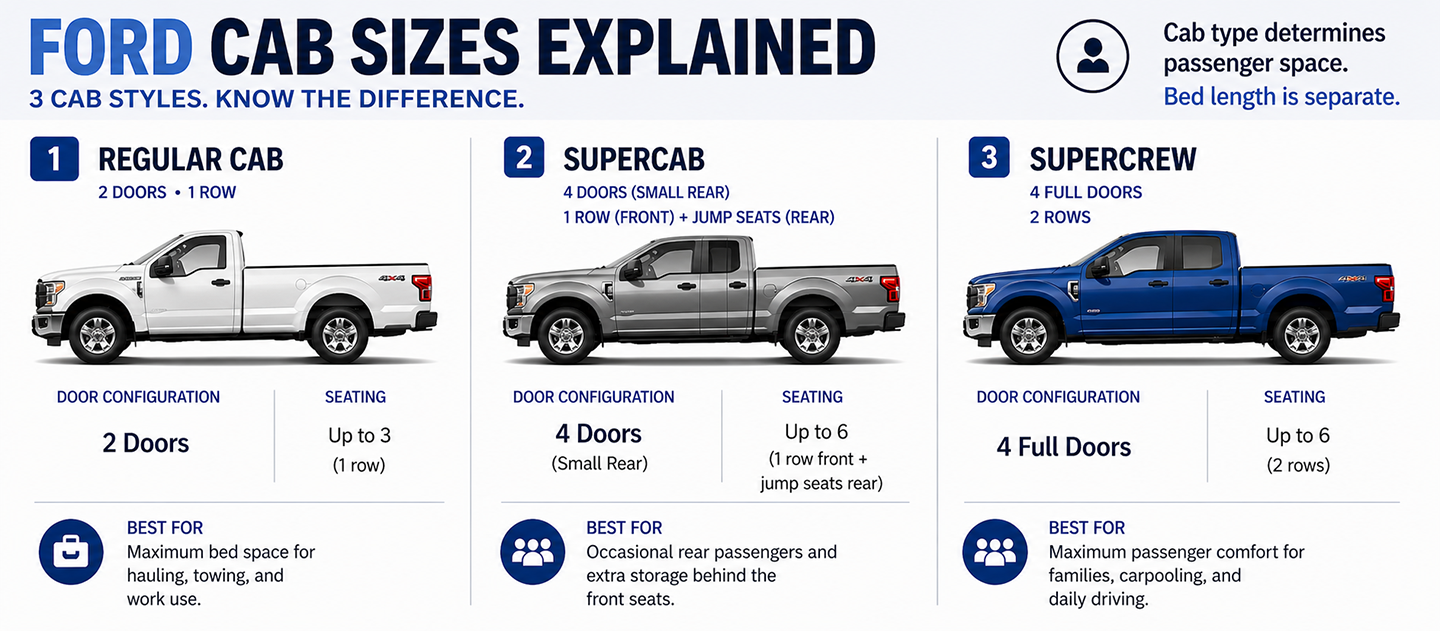 Ford Cab Sizes Explained