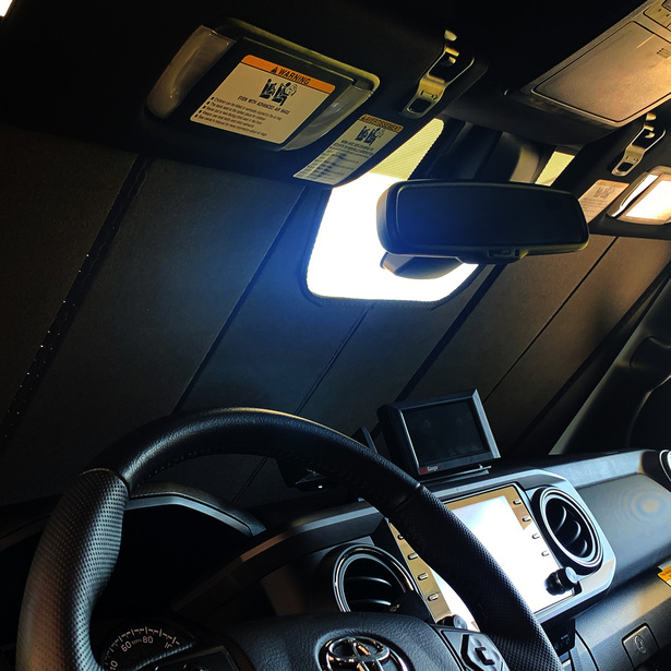 Toyota TRD UVS100 Premier Sunscreen with Red TRD Logo