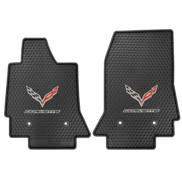 Chevy Corvette C7 2014-2019 Signature Rubber® Floor Mats with Logo
