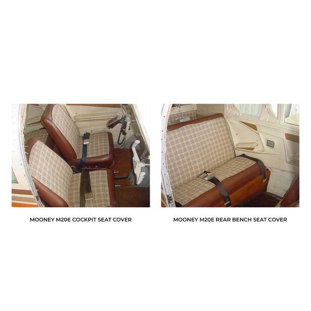 Mooney M20E Series & Chapparal Aircraft Sheepskin Seat Covers
