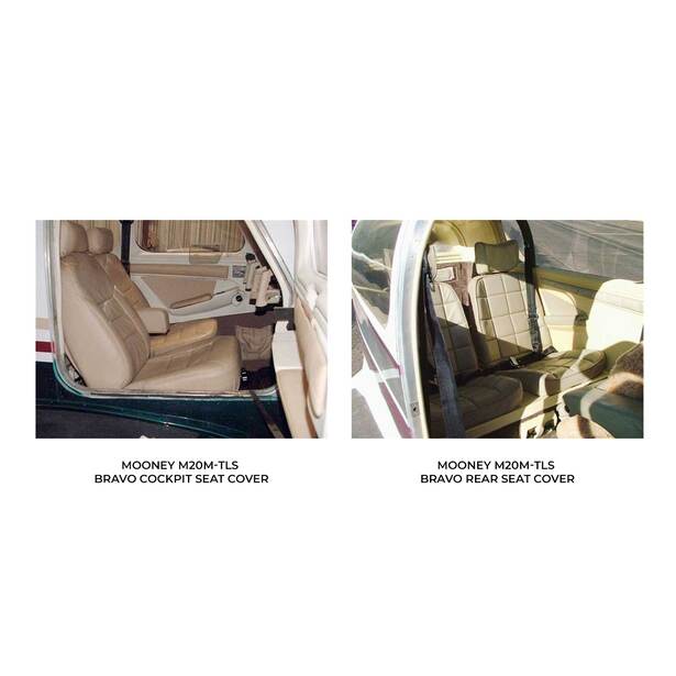 Mooney M20M TLS Bravo Aircraft Sheepskin Seat Covers