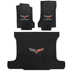 Chevy Corvette C6 2007.5-2013 Signature Rubber® Floor Mats with Logo